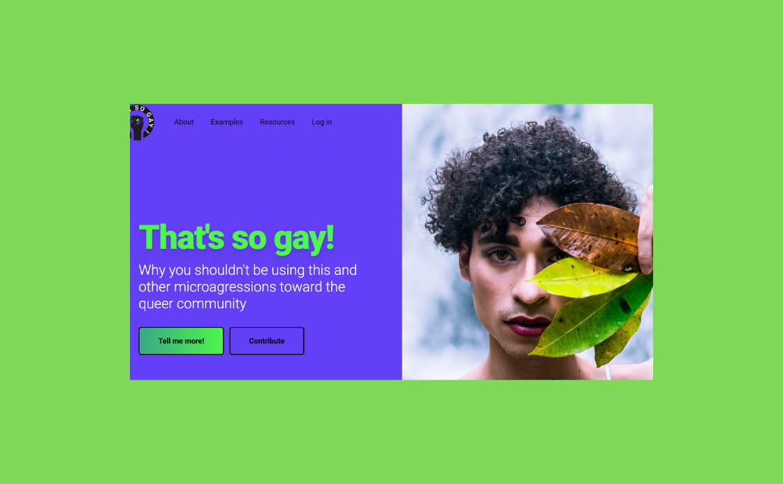 screenshot of that's so gay' platform
